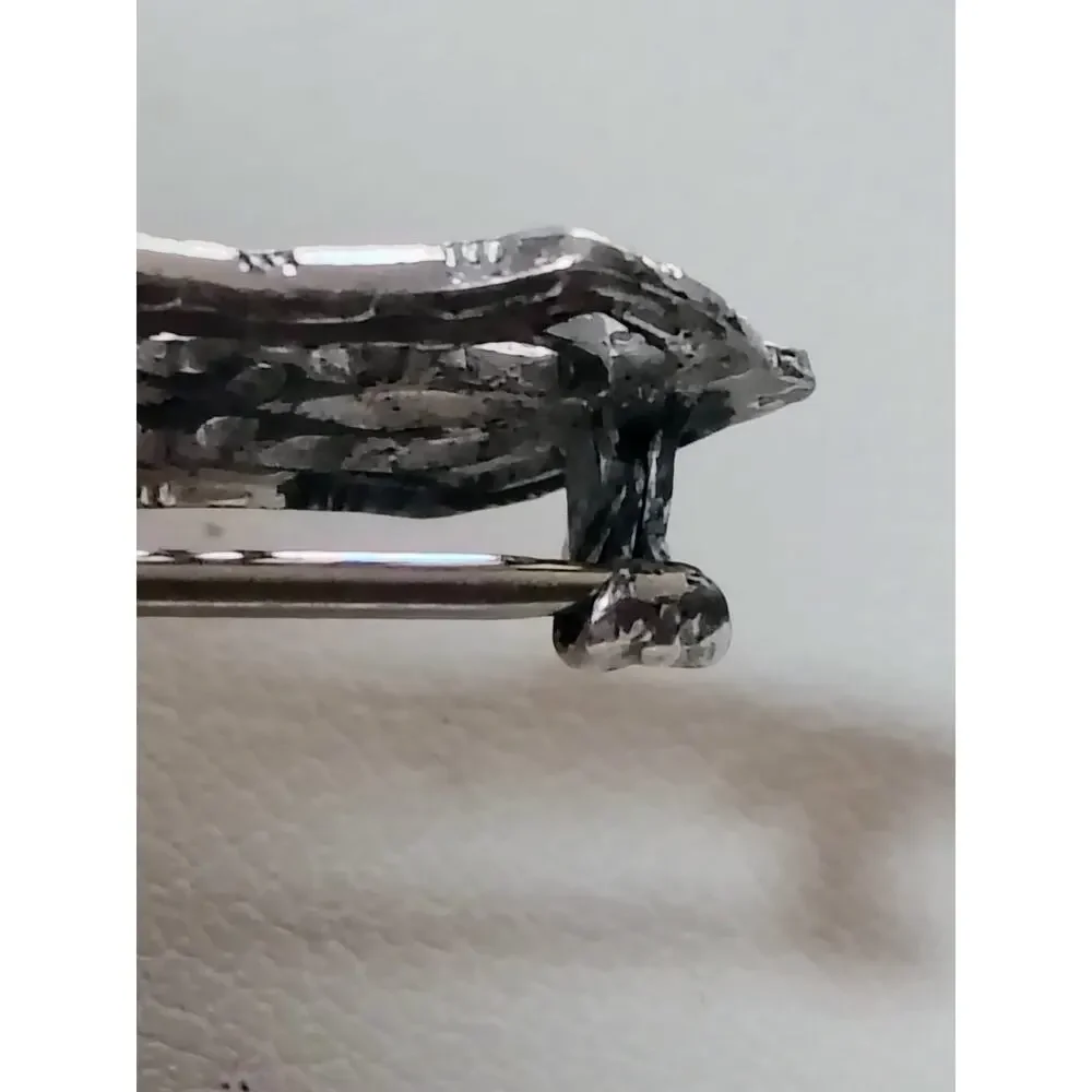 Vintage Sterling Silver USN Navy Mother of Pearl Art Deco Sweetheart Brooch